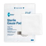 Globe 3’’ x 3’’ Advanced Sterile Gauze Pads for Wound Dressing| 100-Pack, Individually Packed | 12-Ply Cotton & Highly Absorbent| Gauze Sponge-Pads for Wound Care & Home First Aid Kits (3 x 3)